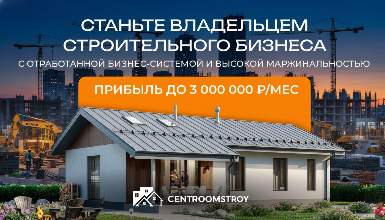 «Центрумстрой» — франшиза по строительству домов и бань
