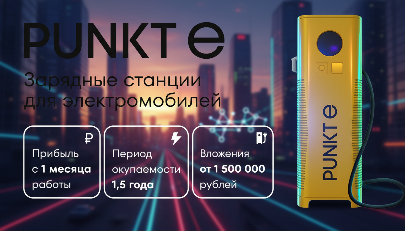 Франшиза зарядных станций для электромобилей PUNKT E