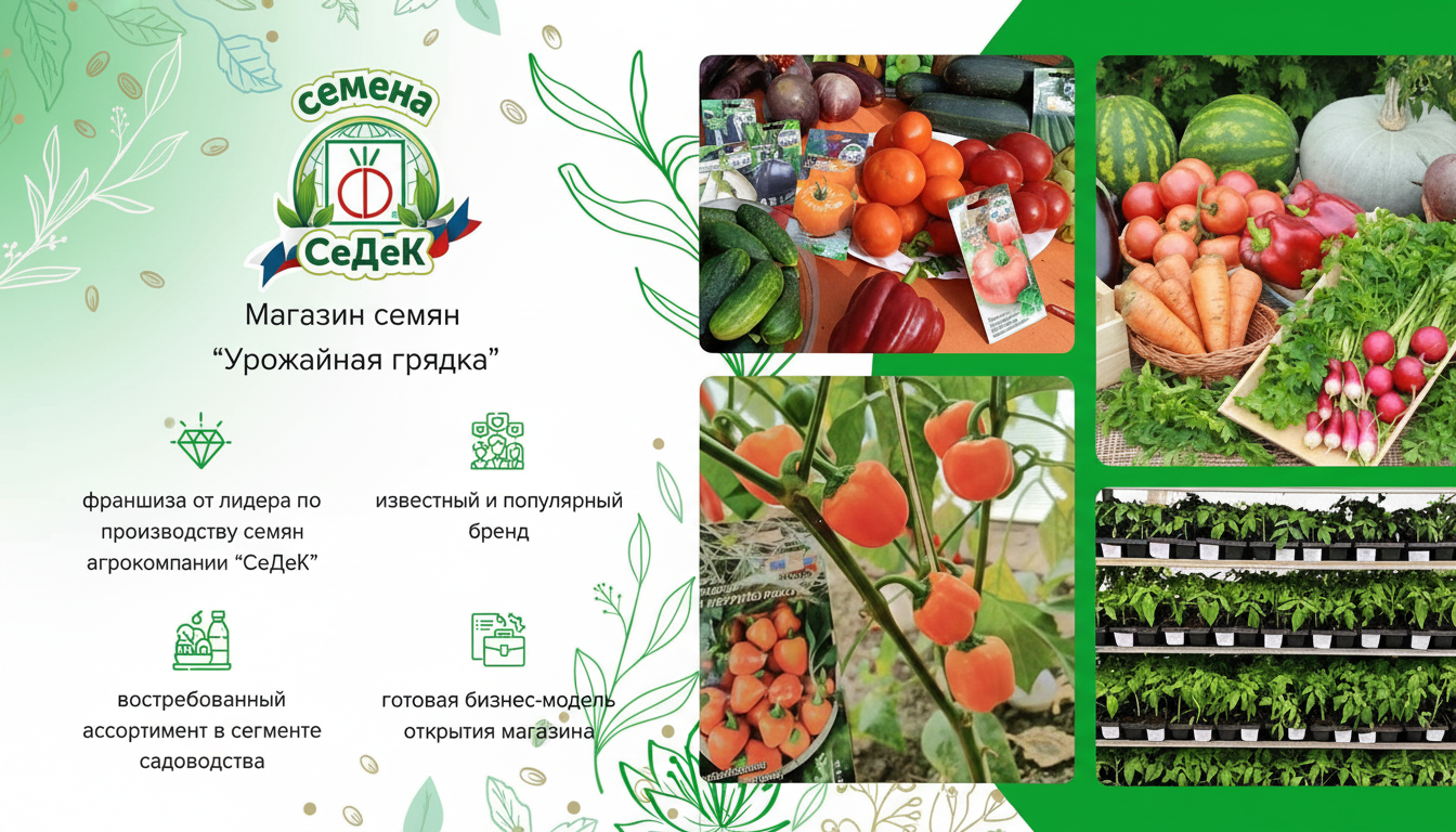 Франшиза федеральной сети магазинов семян «Урожайная грядка»