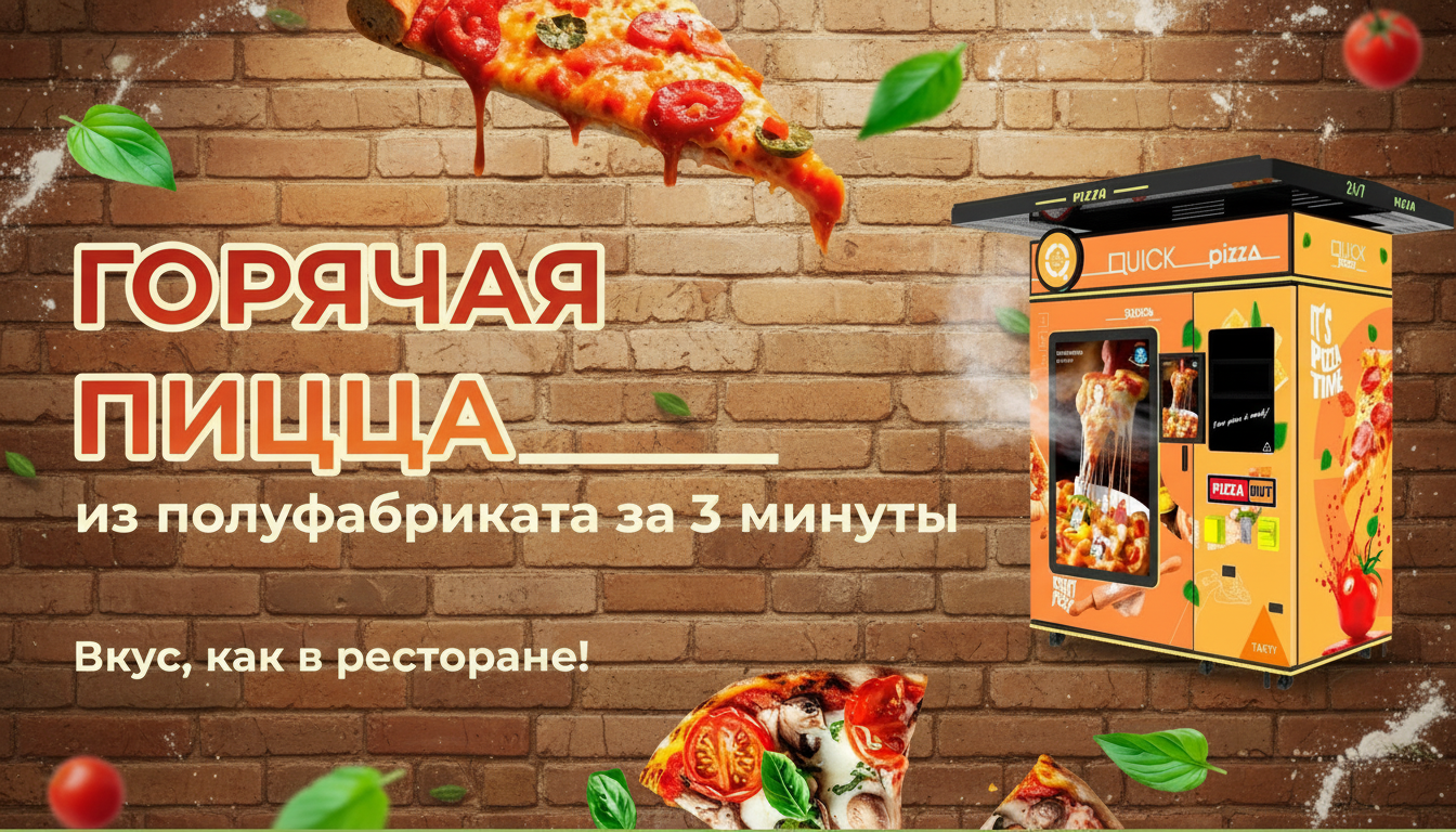 Франшиза вендингового аппарата (пиццамата) по производству горячей пиццы Quickpizza