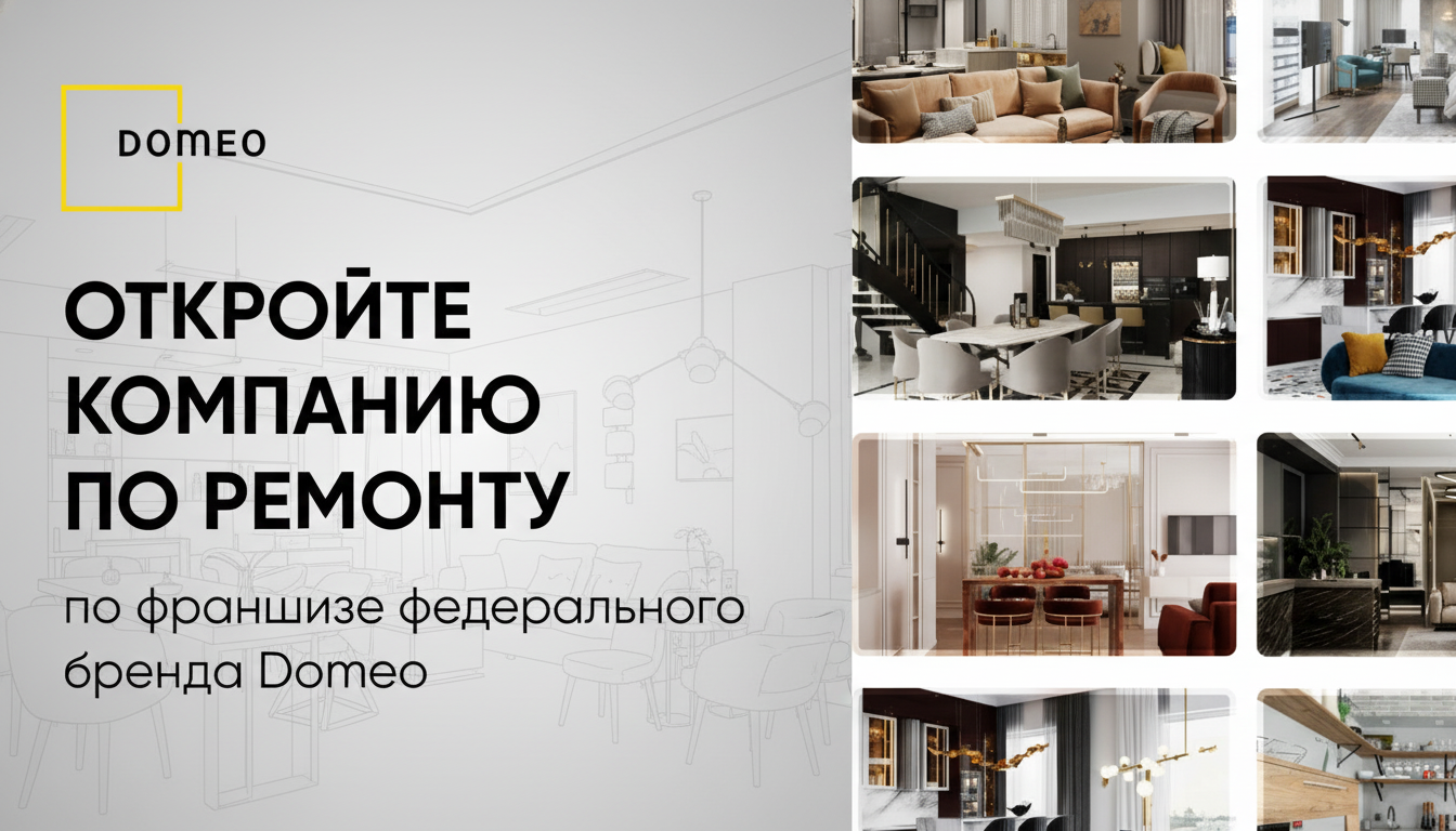 Франшиза компании по ремонту квартир Domeo