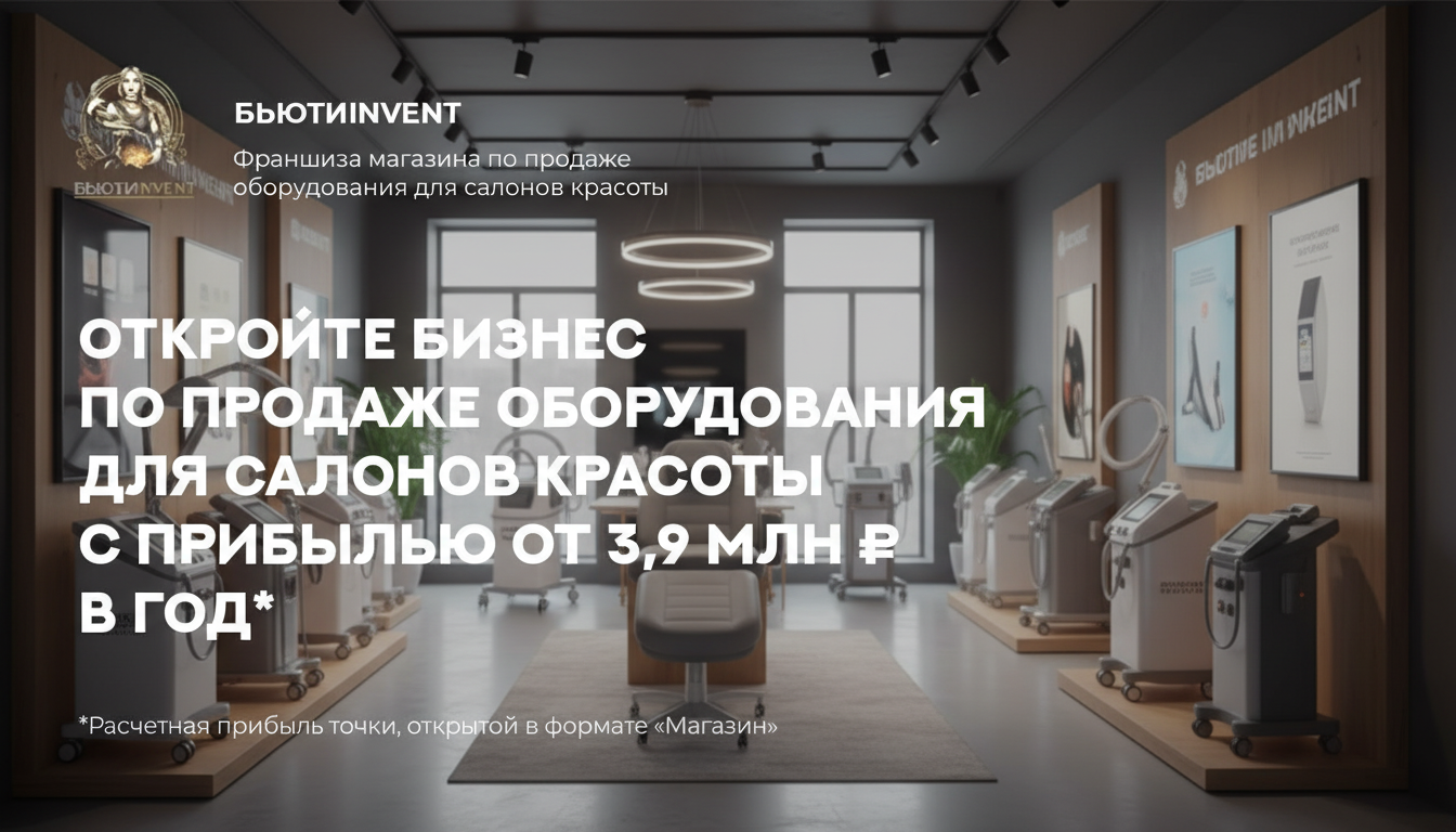 «БЬЮТИINVENT» — франшиза магазина по продаже оборудования для салонов красоты