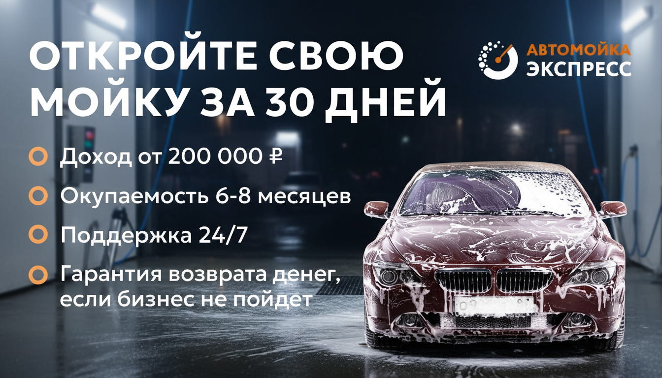 Франшиза автомойки с мойщиками «Автомойка Экспресс»