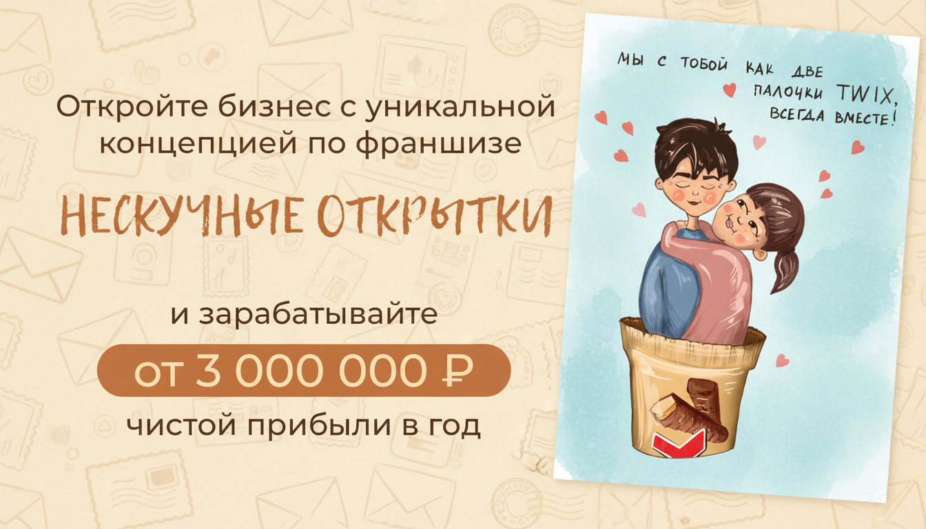 Франшиза «НЕСКУЧНЫЕ ОТКРЫТКИ»