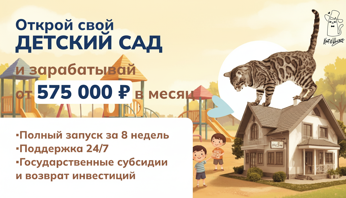 Франшиза детских садов «Кот в Шляпе»