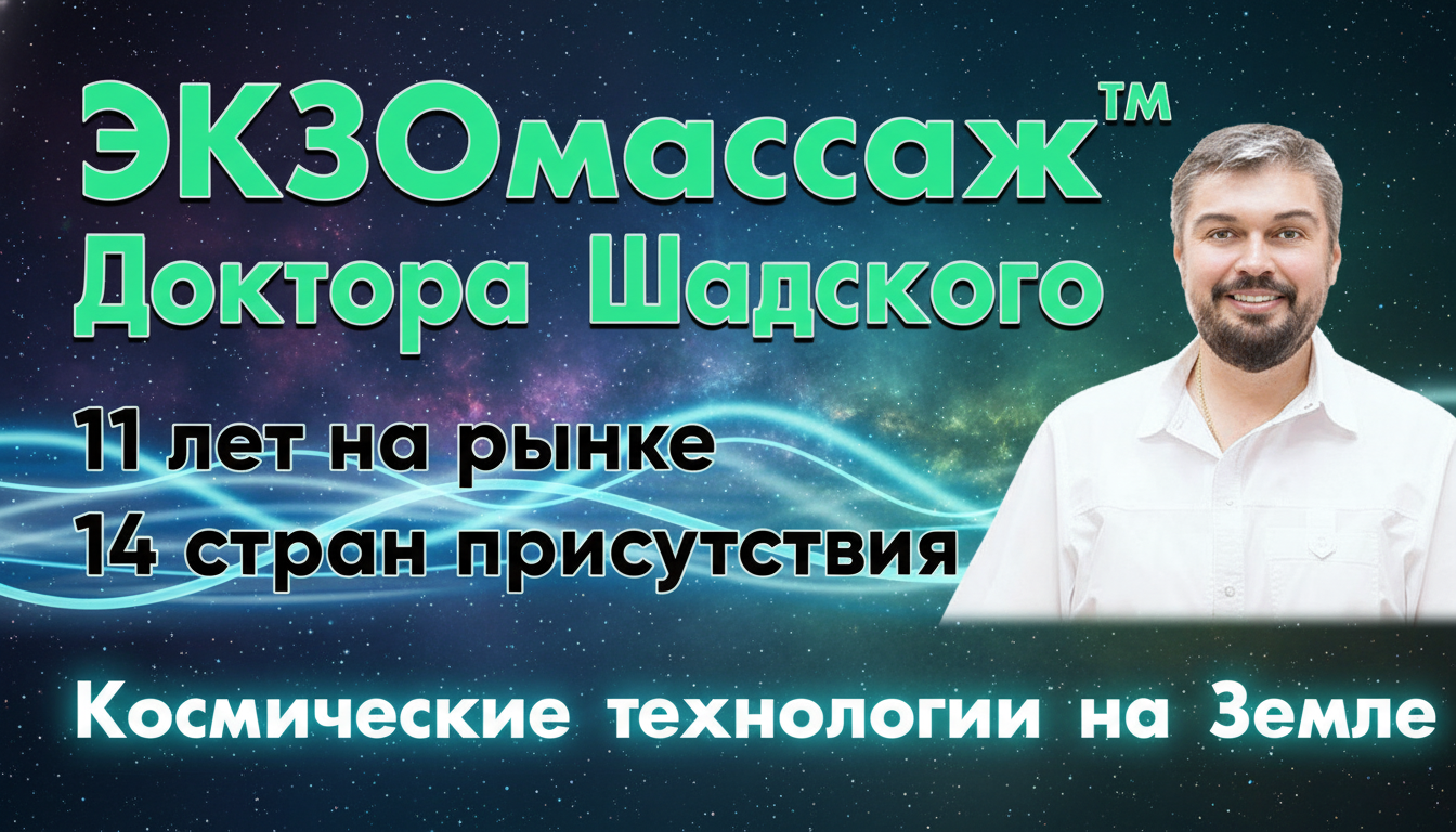 Франшиза уникальной оздоровительной услуги. ЭКЗОмассаж™ Доктора Шадского