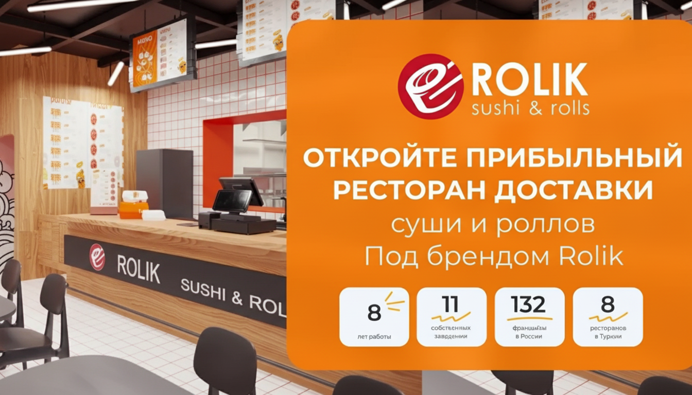 Франшиза доставки суши и роллов ROLIK