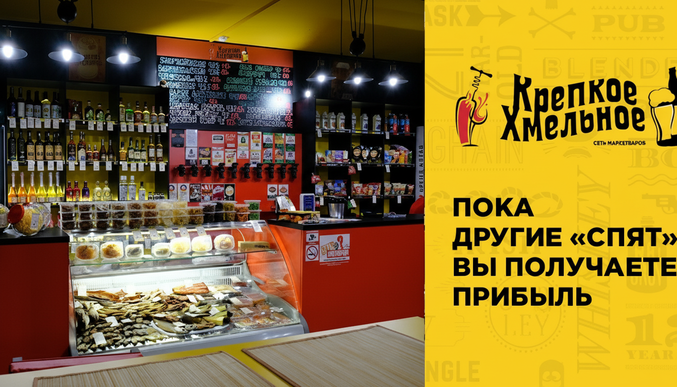 Франшиза алкогольных маркетбаров «Крепкое Хмельное»