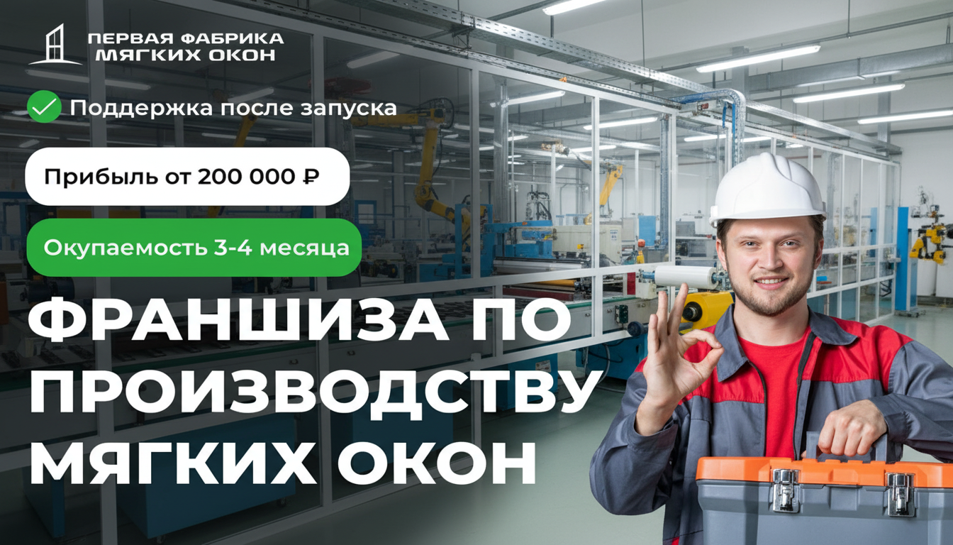 Франшиза производственного бизнеса «Первая фабрика мягких окон»